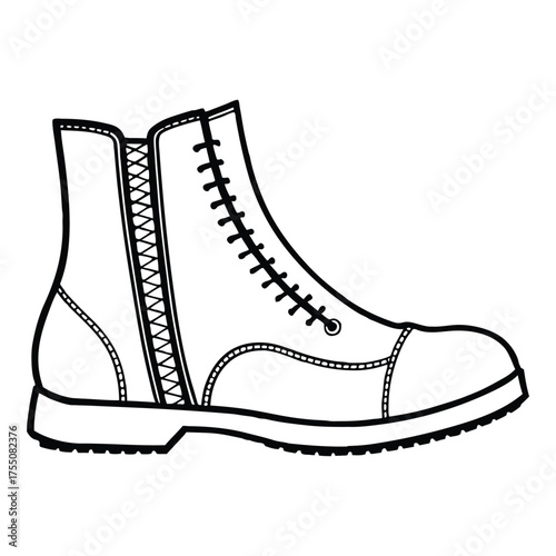 Black zipper stylish winter boots