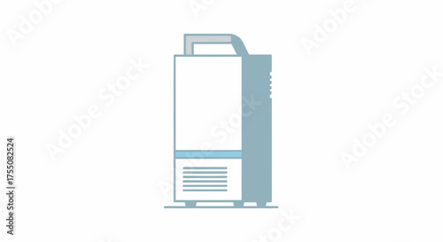 Minimalist Illustration of a Portable Generator Unit.
