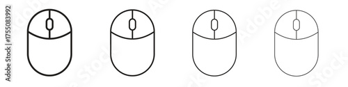 Mouse icon, linear icon with editable stroke