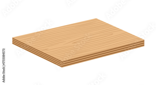 A flat rectangular sheet of light brown plywood with visible wood grain texture.