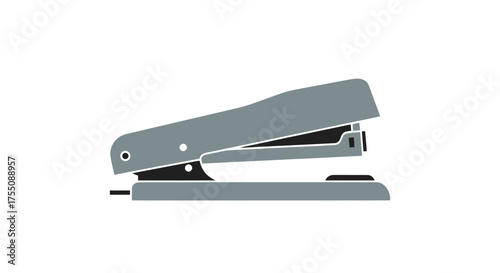 Gray Office Stapler for Paper Fastening and Document Organization.