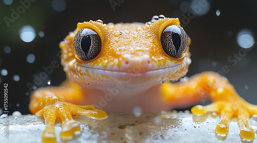 Vibrant gecko macro capturing vivid details and textures Images