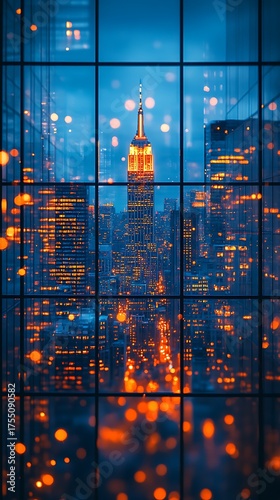 Vibrant metropolis shines amid sparkling urban glow pictures