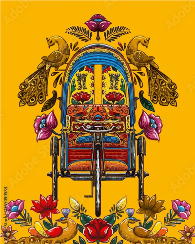 Rickshaw art painting