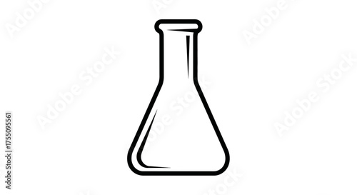 Illustration of a conical flask, commonly used in scientific experiments