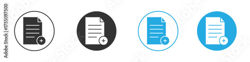 Add document icon glyph Symbol, logo illustration. Vector graphics