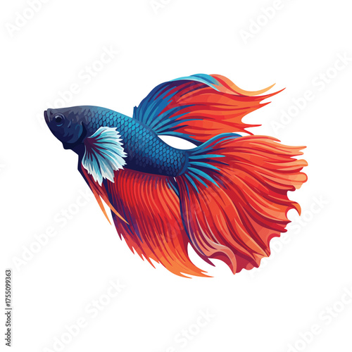 Wallpaper Mural This vector illustration is an ornate pattern of a peacock feather and macaw and parrot bird feather design with bold blue and yellow color elements, celebrating nature's beauty Torontodigital.ca