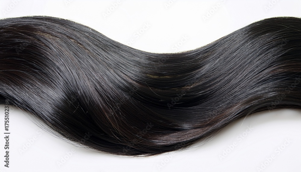 Fototapeta premium Black Hair Isolated