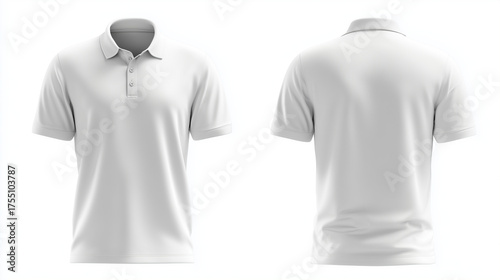 Realistic mockup of polo shirt in various colors and folded flat lay style. Perfect for clothing branding, logo presentation, or fashion design template.