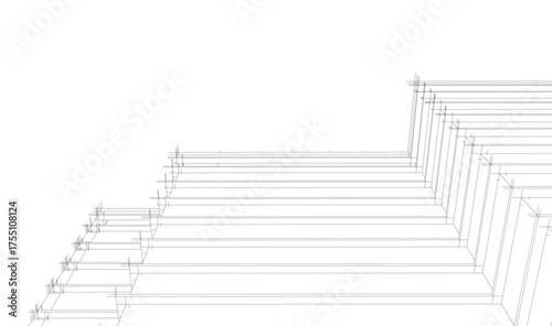 Modern building architectural 3d illustration