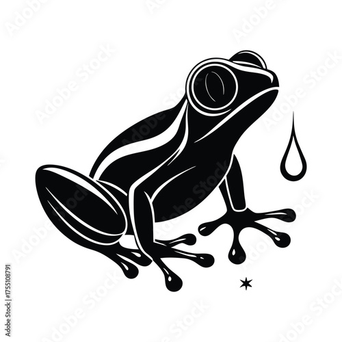 Vibrant Red Eyed Tree Frog From Costa Rica Chest Up Vector Illustration