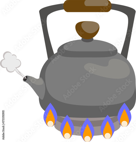 pava(kettle) on the stove 