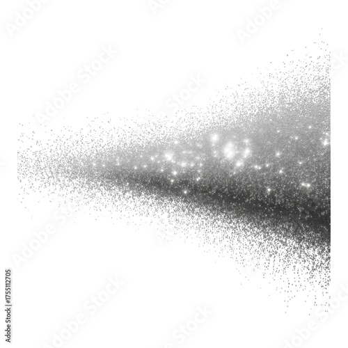 Abstract Light Beam with Sparkles and Glowing Dust Particles
