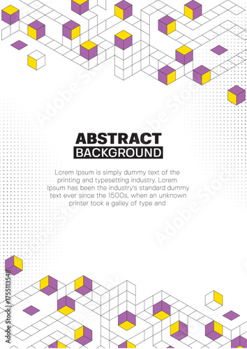 abstract 3d isometric vector background 