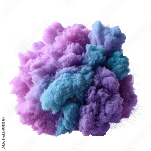 Colorful Purple and Blue Smoke Cloud with Creative Texture Effect