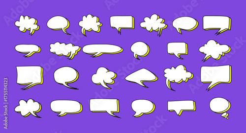 set of speech bubbles