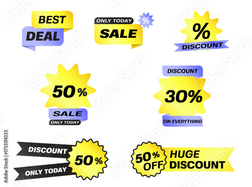 set of discount labels