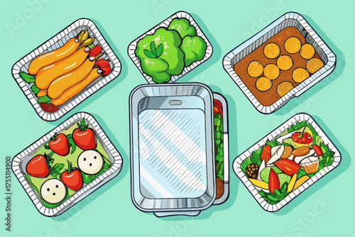 The set of vector illustrations features a mobile phone and SIM card icons