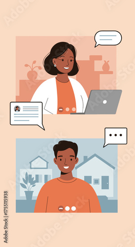 Online consultation between doctor and patient – telemedicine and virtual healthcare concept