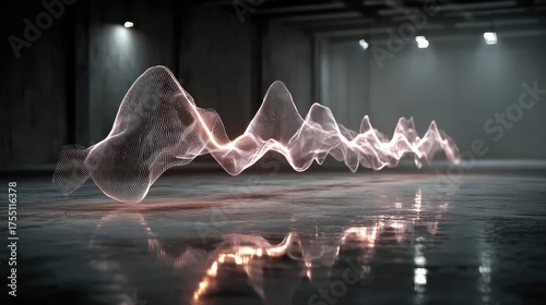Sound Waves Create Dynamic Patterns in an Abstract Space Generative AI