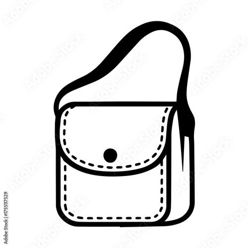 Small Shoulder Satchel Bag Vector