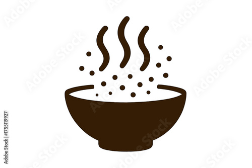 Bowl of steaming food with aromatic spices floating in the air, captured during a cozy cooking session at home