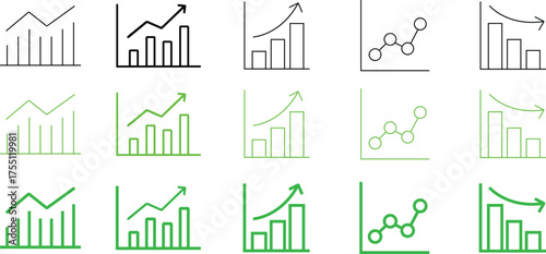 cute out style bar chart icon. Bar chart icon isolated. graph symbol, perfect for data analysis, statistics, business reports, and infographic design projects.