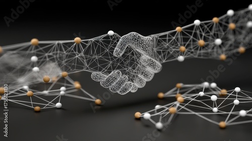 Business networking event digital space graphic design abstract environment close-up view collaboration concept