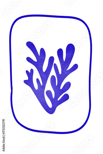 Sea weed illustration, print or pattern concept