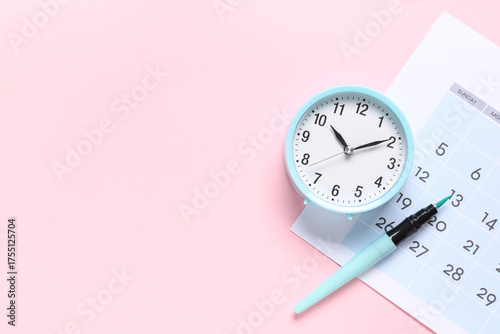 Calendar with alarm clock a...