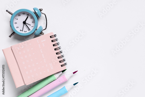 Calendar with alarm clock a...