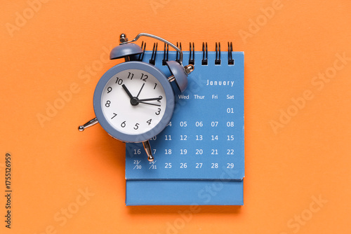 Calendar with alarm clock o...