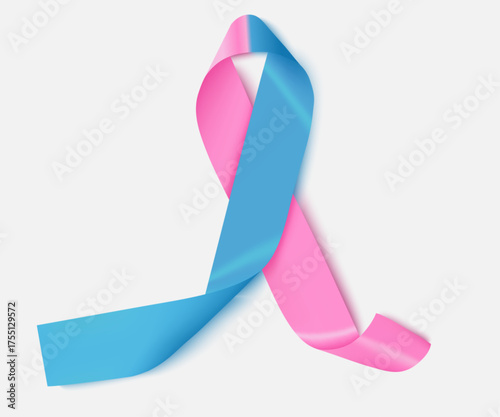 Pink and blue ribbon 2