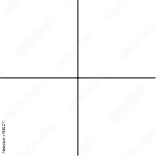 Hand Drawn Perfect Plus Sign Doodle Icon Or Centered Cross Mark