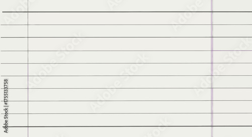 A Close Up View of Ruled Paper With Faint Purple Lines And Horizontal Ruling Ready For Writing Notes In An Academic Setting