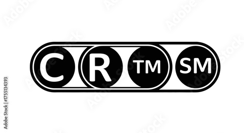 Intellectual Property Symbols for Copyright Trademark and Service Mark Protection and Legal Notice