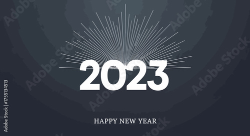 Happy New Year 2023 Celebrations Festive Wishes Background Design
