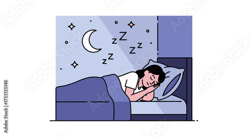 A Peaceful Night's Sleep Under the Crescent Moon and Stars