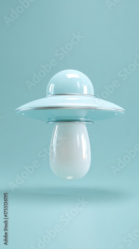 Blue UFO Lamp - Futuristic Design and Lighting.