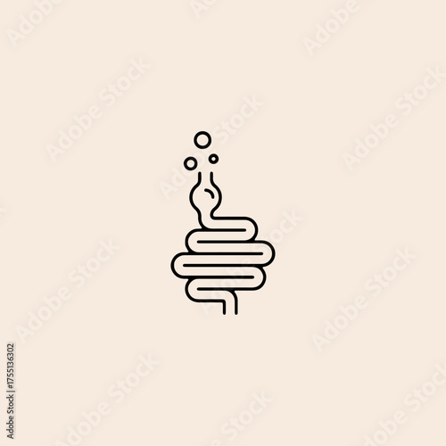 Intestinal gas icon flat vector design.