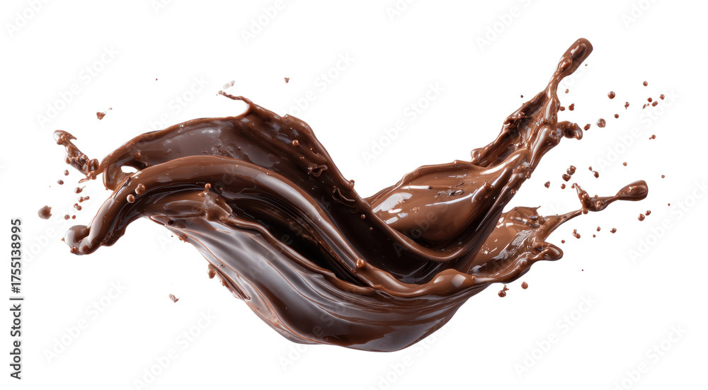 Fototapeta premium PNG Dynamic chocolate splash art
