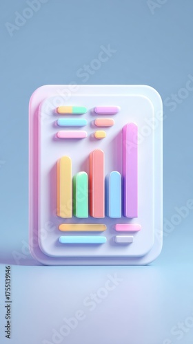 Colorful chart icon representing data analysis and business growth.