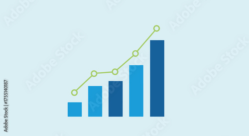Visualizing Business Growth Trends and Financial Performance Through Dynamic Bar Graphs and Line Charts Illustrating Progress and Success