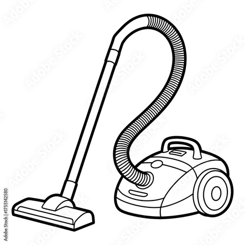 vacuum cleaner coloring page line art 