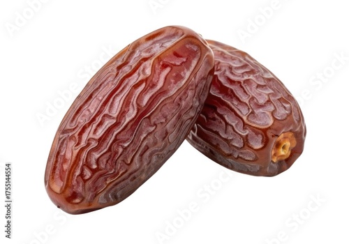Two dates isolated on white background
