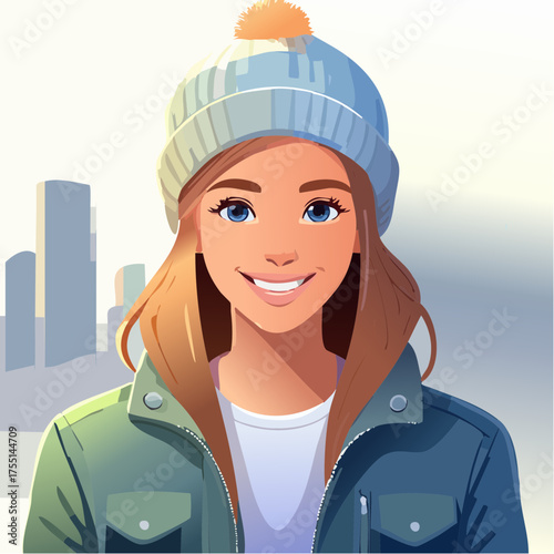 Teenager mit Bomberjacke (clean urban look)