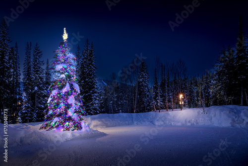 Christmas Tree at Sun Peaks British Columbia