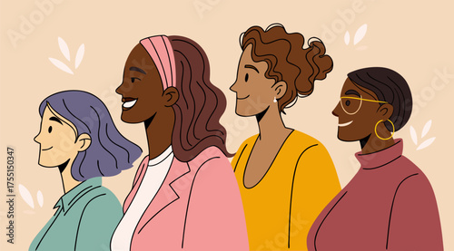 Diverse Group of Women Portraits Celebrating Unity and Strength