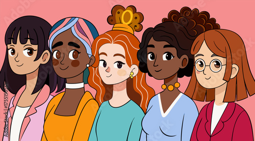 Diverse Group of Women Celebrating Togetherness and Strength