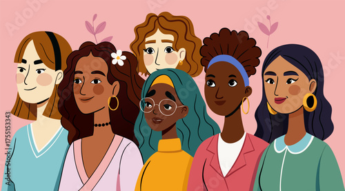 Diverse Group of Women Celebrating Individuality and Strength